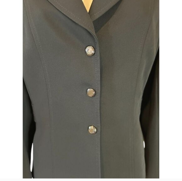 Tahari Arthur S. Levine Classic Black‎ Blazer with Silver Buttons Professional 8 - Picture 4 of 12